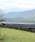 View from Old Beckstones of the mountains and the Duddon Estuary