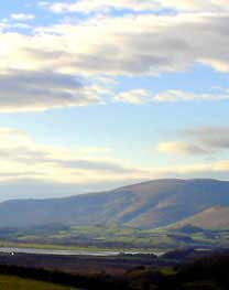 View of the Duddon Estuary with the mountains behind from Old Beckstones